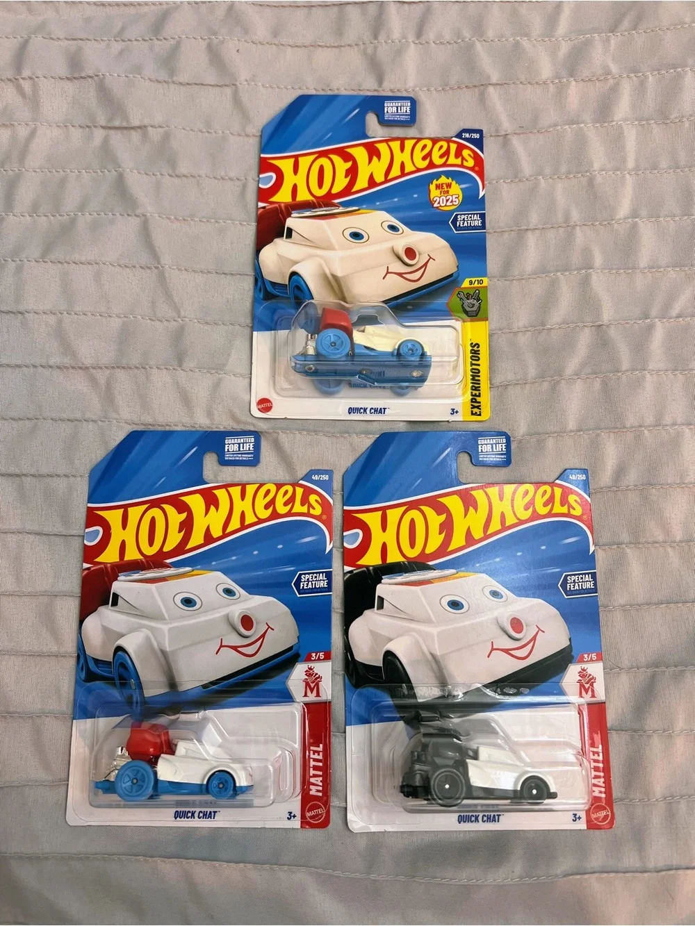 Hot Wheels- Quick Chat- Lot Of 3- 3 Color Variants- Fisher Price Chatter Phone